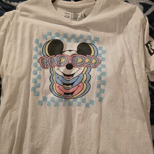 Disney Kids White T-Shirt with Colorful Mickey Design